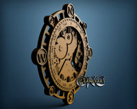 Compass Clock, 3D STL Model 1214