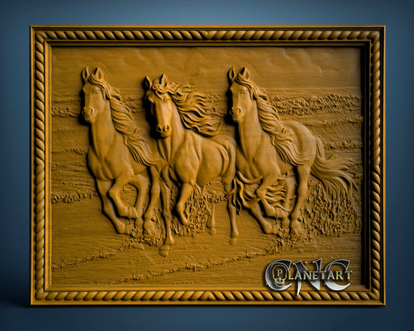 Horses, 3D STL Model 0781