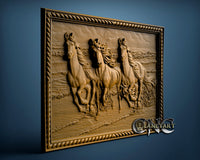 Horses, 3D STL Model 0781