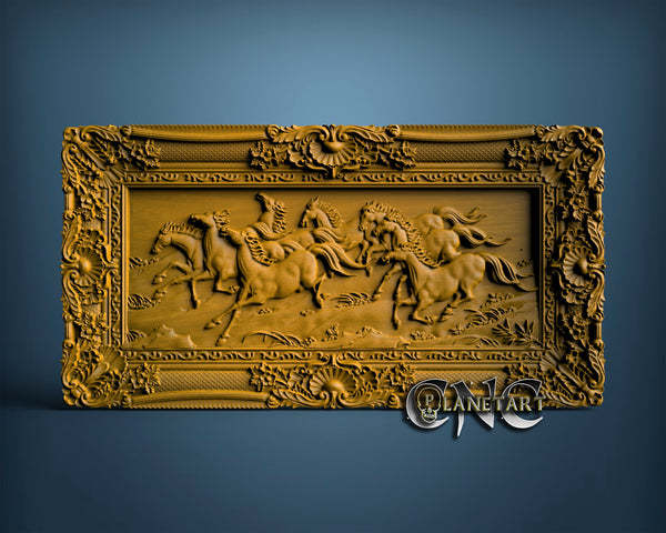 Horses, 3D STL Model 0764