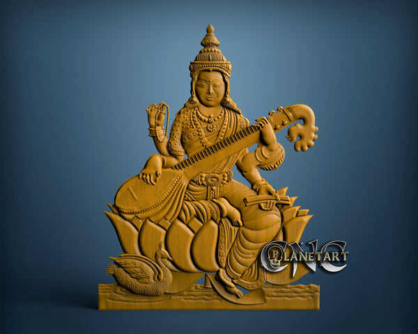 Saraswati, 3D STL Model 1410