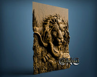 Lion Hunting, 3D STL Model 0622