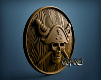 Pirate Skull, 3D STL Model 6602