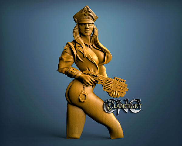 Police Woman, 3D STL Model 10087