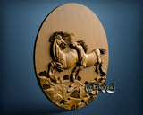 Horses, 3D STL Model 0755