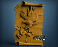 Hawk and Snake, 3D STL Model 0440