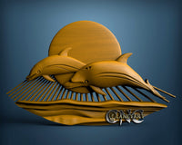 Dolphins, 3D STL Model 0824