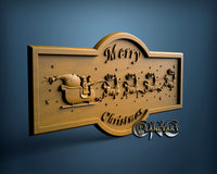 Merry Christmas, 3D STL Model 6706