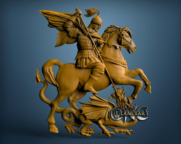 Saint George, 3D STL Model 4698