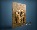 Elephants, 3D STL Model 0850