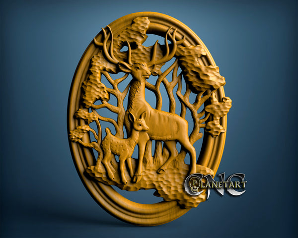 Deers, 3D STL Model 0681