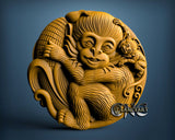 Monkey, 3D STL Model 0874