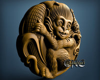 Monkey, 3D STL Model 0874