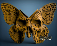 Skull Butterfly, 3D STL Model 10328