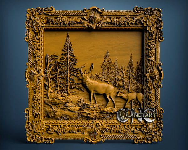 Deers, 3D STL Model 0696