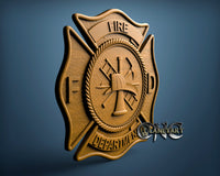 Fire Department Badge, 3D STL Model 10039