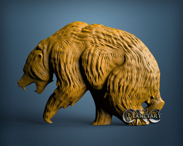 Angry Bear, 3D STL Model 0486