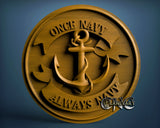 Once Navy, 3D STL Model 10097