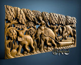 Boy & Mammoth, 3D STL Model 0931