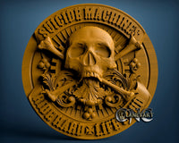 Skull Ride Hard Live Loud, 3D STL Model 11208