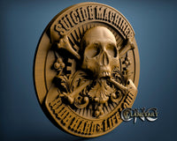 Skull Ride Hard Live Loud, 3D STL Model 11208