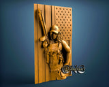 Soldier Girl, 3D STL Model 10041