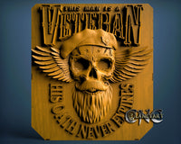 Veteran Skull, 3D STL Model 10035