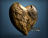 Wings Heart, 3D STL Model 10339