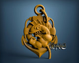 Hell Fish Anchor, 3D STL Model 10182