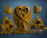 Hearts full of Love, 3D STL Model 2048