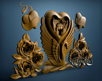 Hearts full of Love, 3D STL Model 2048