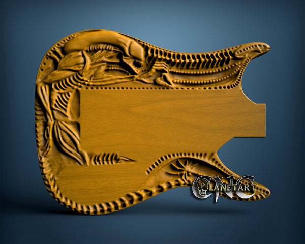 Giger Guitar, 3D STL Model 11052