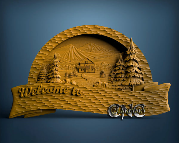 Welcome Cabin, 3D STL Model 10343