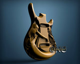 Guitar Body Mermaid, 3D STL Model 10286