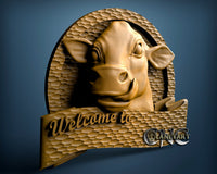 Welcome Cow , 3D STL Model 10346